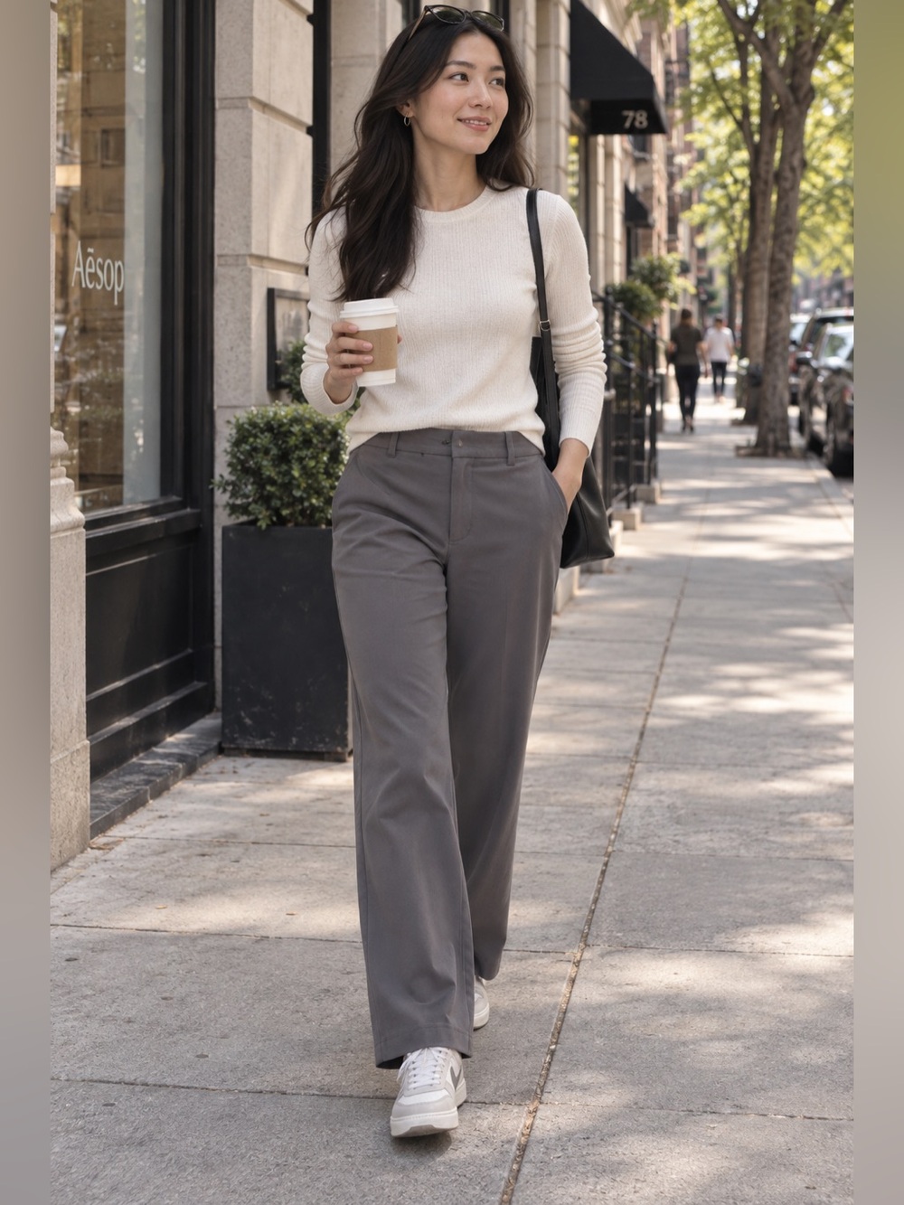 Apt 9 Torie Classic Straight Fit trouser pants Dark Gray 4P